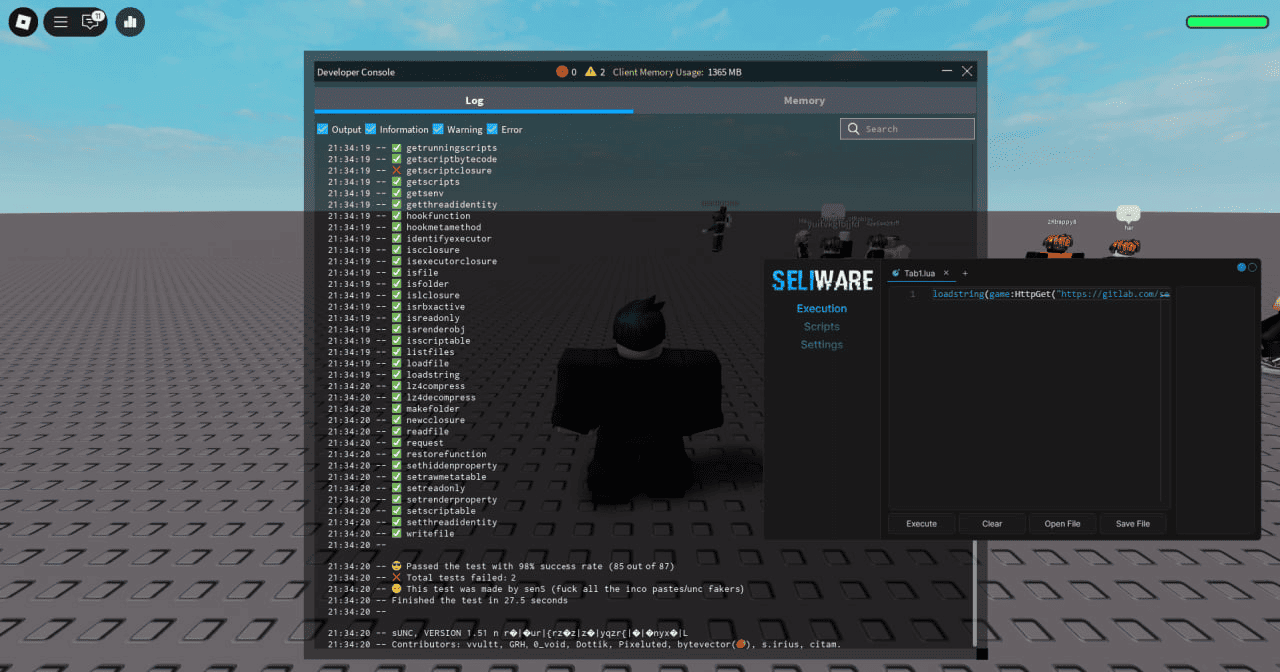 Seliware cheat screenshot — frame 3