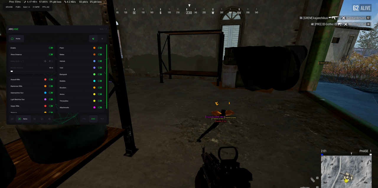 ARCANE ESP cheat screenshot — frame 6