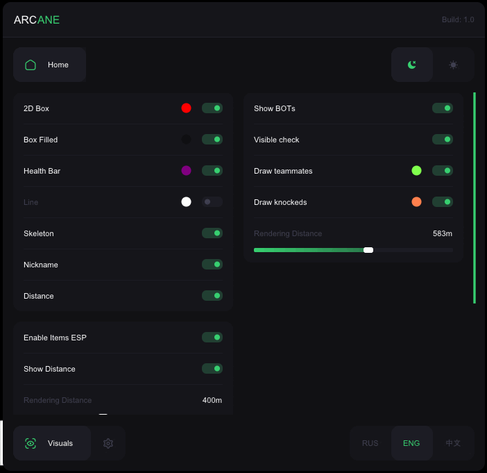 ARCANE cheat screenshot — frame 3