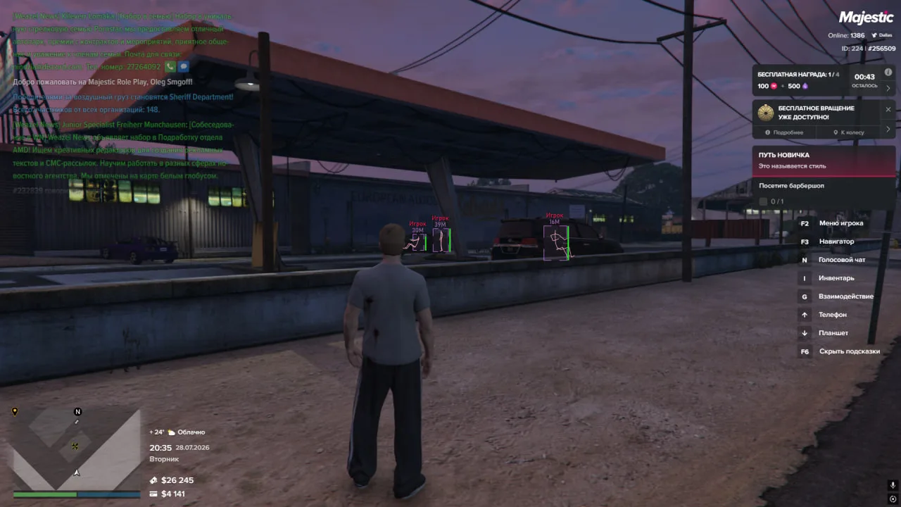 SMG cheat screenshot — frame 6